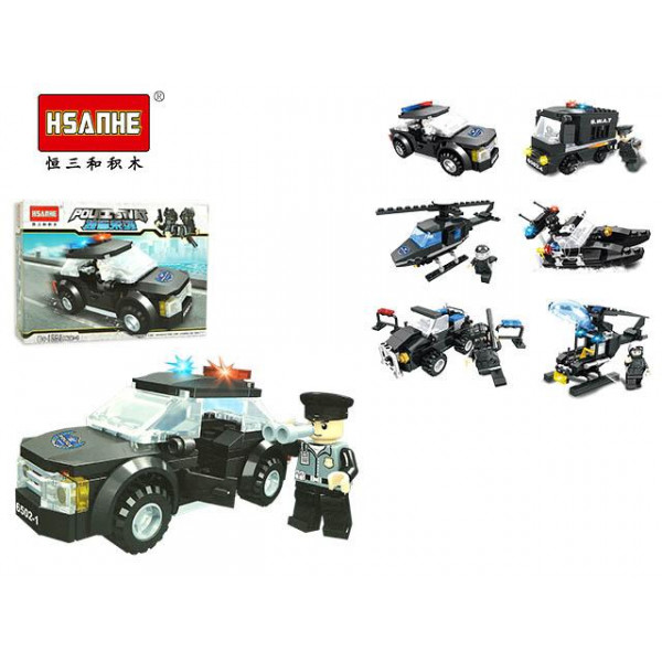 Конструктор Hsanhe mini Police 19X13.5X5cm, 6 видов