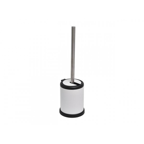 Perie WC cu suport Tendance Stan H39cm, D11.5cm, inoxll, albă Perie WC cu suport Tendance Stan H39cm, D11.5cm, inoxll, albă