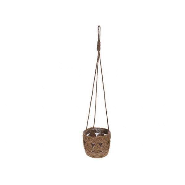 Кашпо плетеное подвесное D22cm, H18cm, круги