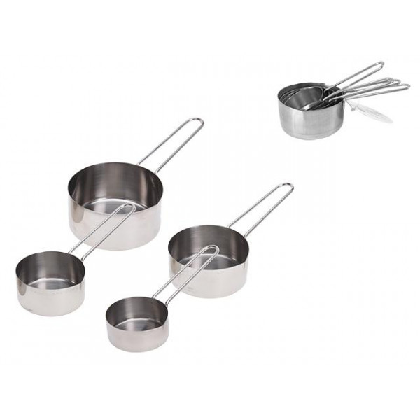 Set recipiente de masurare cu maner EH 4buc(250/125/80/60ml), inox Set recipiente de masurare cu maner EH 4buc(250/125/80/60ml), inox