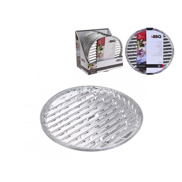 Forme din aluminiu BBQ 3buc, D35X1.5cm Forme din aluminiu BBQ 3buc, D35X1.5cm