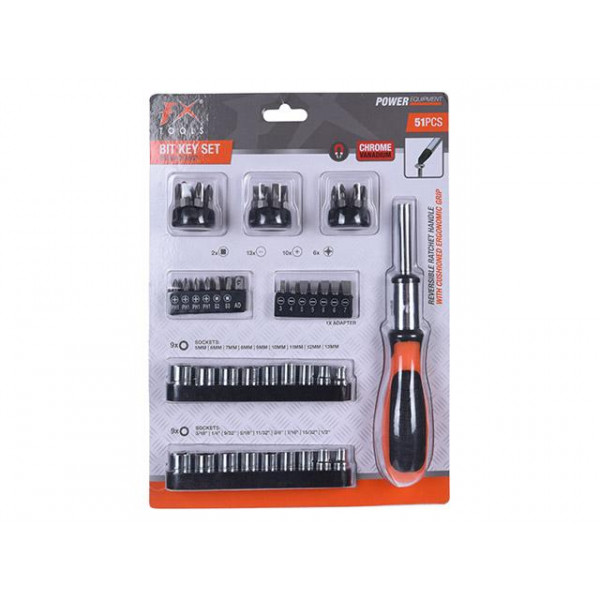 Set scule cu surubelnita FX 51buc