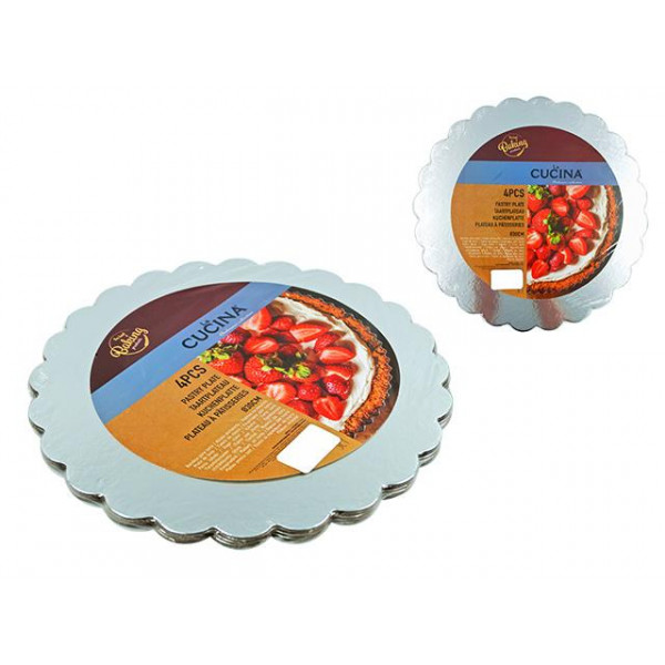Подставки сервировочные для торта Cucina 4шт, D30cm "Цветок", картон Подставки сервировочные для торта Cucina 4шт, D30cm "Цветок", картон