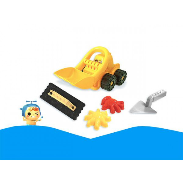 Set de jucarii pentru nisip cu excavator 5buc, 27X16cm