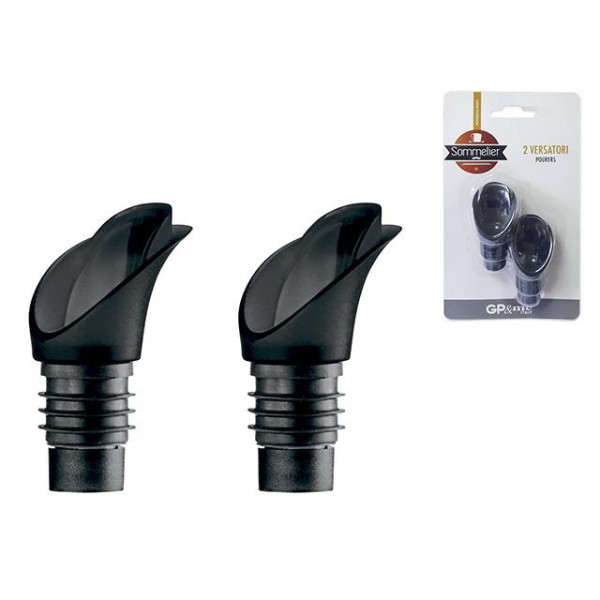 Set dopuri cu picurator pentru sticle Ghidini Sommelier 2buc Set dopuri cu picurator pentru sticle Ghidini Sommelier 2buc