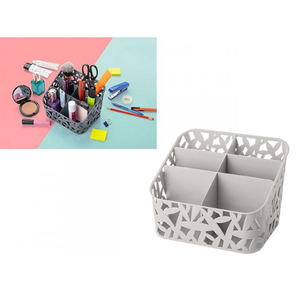 Organizator pentru depozitarea obiectelor mici Econova 6 compartimente, 19.5X16X14cm, gri Organizator pentru depozitarea obiectelor mici Econova 6 compartimente, 19.5X16X14cm, gri