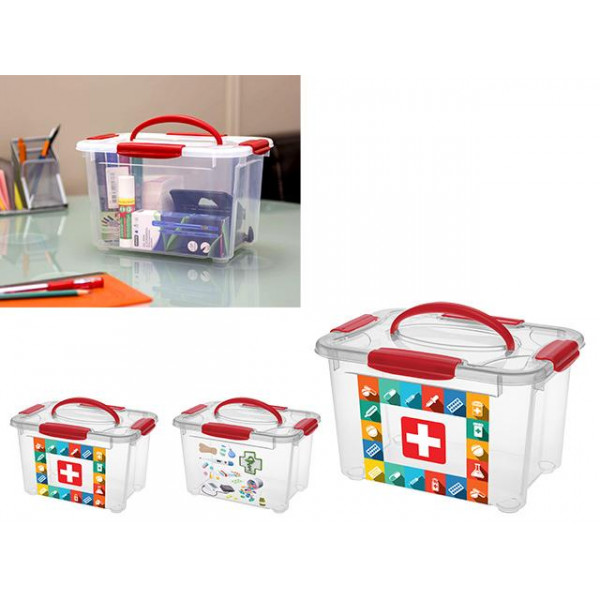 Cutie pentru depozitare Econova ”Trus? medical?”, 5.5l, 28X20X17cm Cutie pentru depozitare Econova ”Trus? medical?”, 5.5l, 28X20X17cm