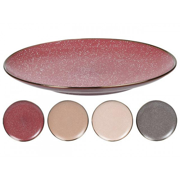 Тарелка сервировочная 27см Metallic Rim Red, керамика Тарелка сервировочная 27см Metallic Rim Red, керамика