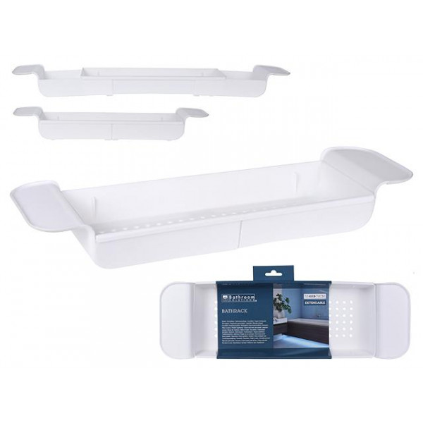 Полка-перекладина на ванну Bathroom 55-78cm, H17cm, пластик Полка-перекладина на ванну Bathroom 55-78cm, H17cm, пластик