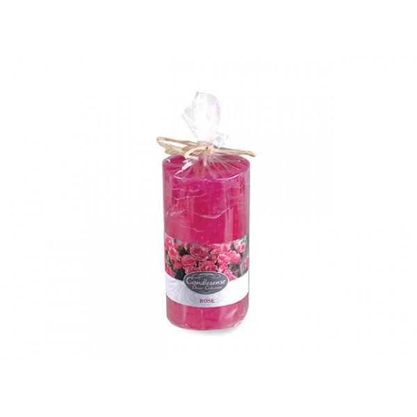 Lumanare aromatizata Decor 14X7cm, 60ore, Trandafir