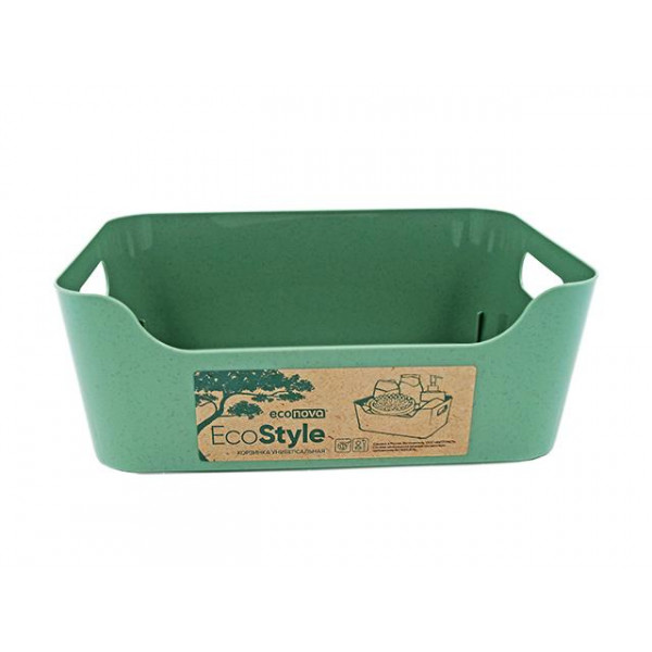 Корзина Econova Scandi 3.1l, 24X17X9cm, зеленая Корзина Econova Scandi 3.1l, 24X17X9cm, зеленая