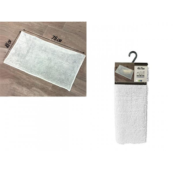 Коврик для ванной комнаты 45X75cm Tendance, белый, микрофибра Коврик для ванной комнаты 45X75cm Tendance, белый, микрофибра