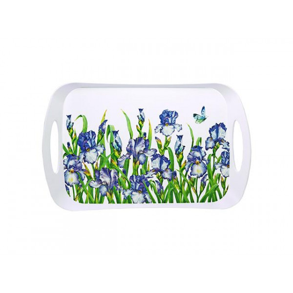 Поднос Phibo 41X27X5cm "Blue Iris", белый, пластик Поднос Phibo 41X27X5cm "Blue Iris", белый, пластик