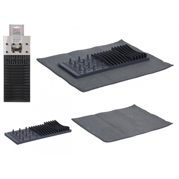 Сушилка для посуды Ultra Clean 40X16X4cm + коврик микрофибра 48X38cm Сушилка для посуды Ultra Clean 40X16X4cm + коврик микрофибра 48X38cm