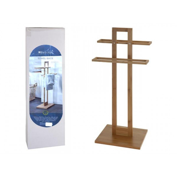 Suport pentru prosoape cu 2 nivele Bathroom, 85X37cm, bambus Suport pentru prosoape cu 2 nivele Bathroom, 85X37cm, bambus