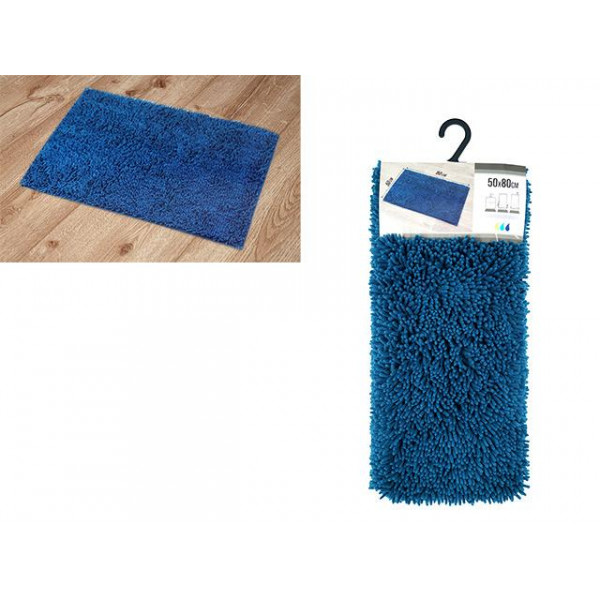 Коврик для ванной комнаты 50X80cm Tendance синий, микрофибра Коврик для ванной комнаты 50X80cm Tendance синий, микрофибра