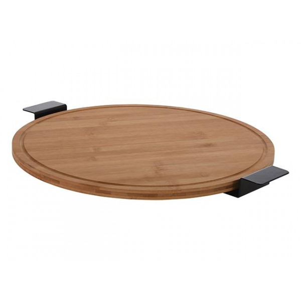 Suport rotativ de servire D40cm cu manere, bambus Suport rotativ de servire D40cm cu manere, bambus