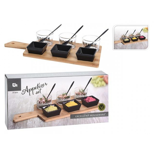 Set Sushi EH 10buc, ceramica/sticla/bambus Set Sushi EH 10buc, ceramica/sticla/bambus