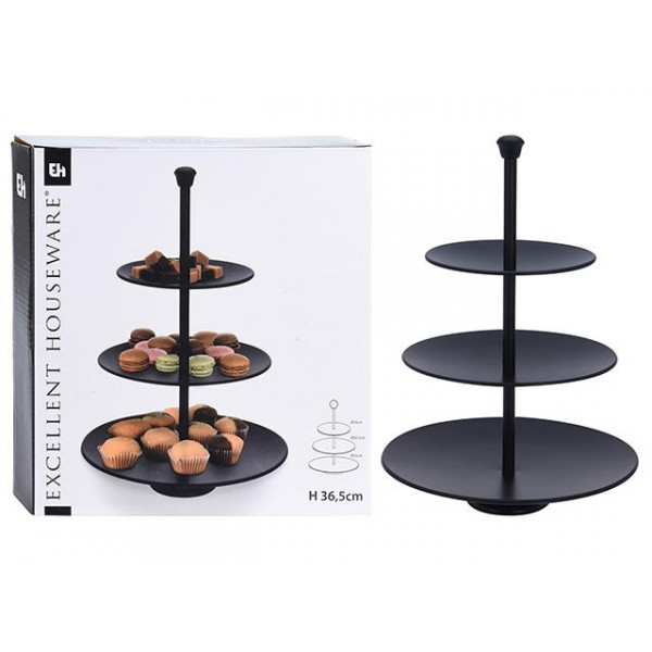 Suport de servire 3 niveluri D16cm/20.5cm/25cm, metal Suport de servire 3 niveluri D16cm/20.5cm/25cm, metal