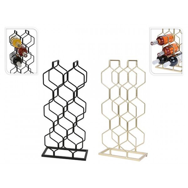 Suport de 8 sticle "Fagure" H&S, 23 x 11 x 48 cm Suport de 8 sticle "Fagure" H&S, 23 x 11 x 48 cm
