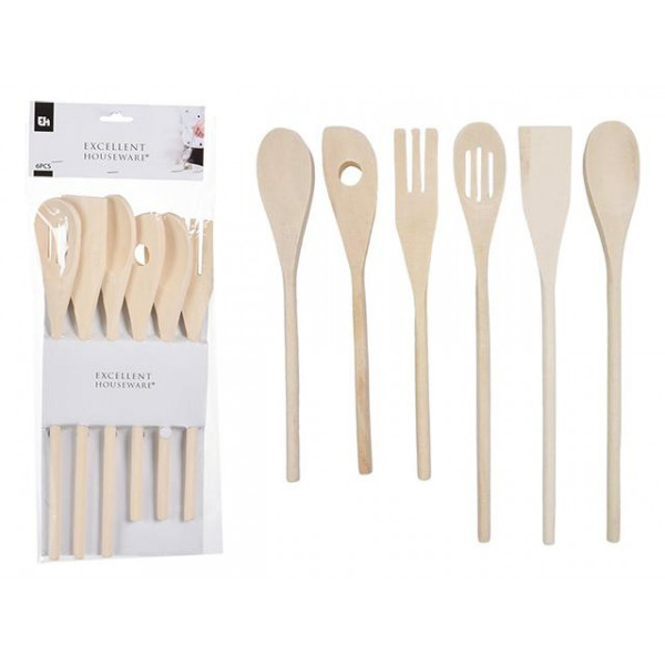 Set accesorii bucatarie EH 6buc, lemn Set accesorii bucatarie EH 6buc, lemn