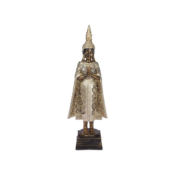 Statuie "Buddha stand intr-o mantie" 45cm auriu Statuie "Buddha stand intr-o mantie" 45cm auriu