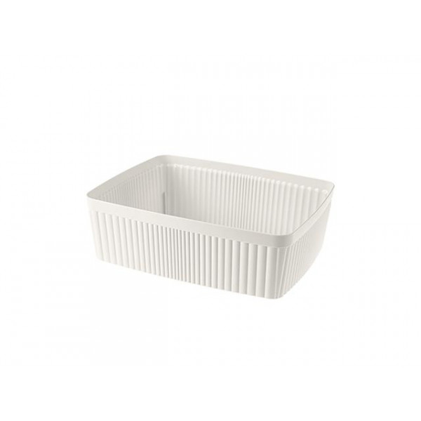 Cutie de depozitare Econova Velvet 2.65l, 25.5Х19Х7cm, alb Cutie de depozitare Econova Velvet 2.65l, 25.5Х19Х7cm, alb