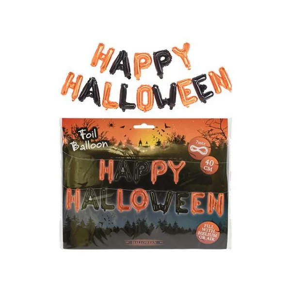 Ghirlanda litere gonflabile "Happy Halloween" 40cm