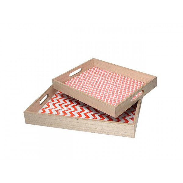 Set tavi de servire Tognana 2buc, 40X30cm, 36X26cm, din lemn Set tavi de servire Tognana 2buc, 40X30cm, 36X26cm, din lemn