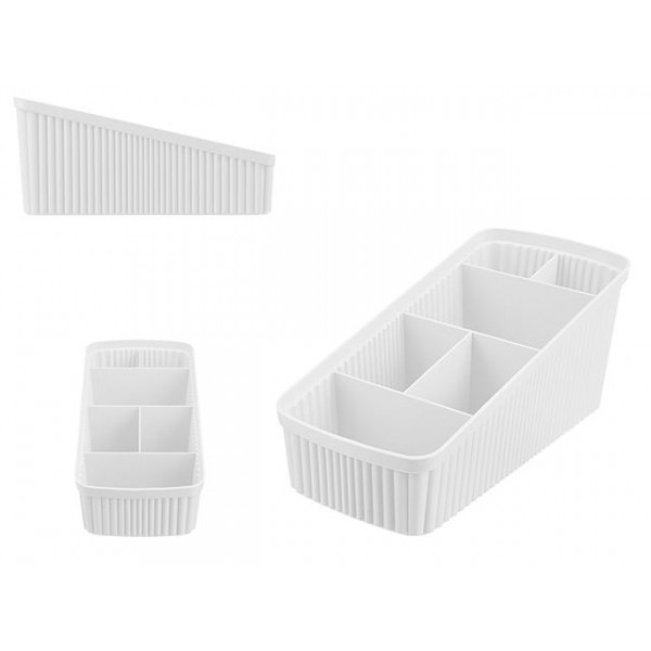 Organizator pentru depozitare Econova Velvet 24X11.7X10.6cm, alb Organizator pentru depozitare Econova Velvet 24X11.7X10.6cm, alb