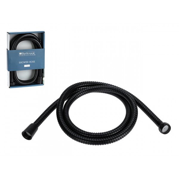 Furtun pentru duș Bathroom 1.5m inox, negru Furtun pentru duș Bathroom 1.5m inox, negru