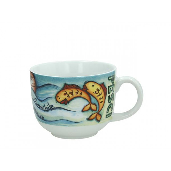 Cana 400ml pentru dejun Tognana Zodiac "Pesti"