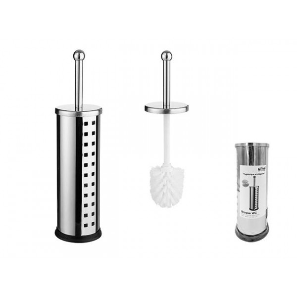 Perie WC cu suport Five10X39cm, inox Perie WC cu suport Five10X39cm, inox