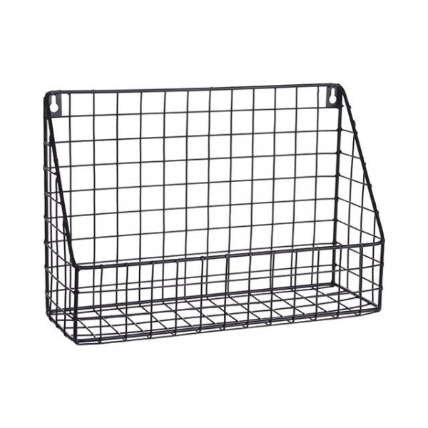 Полка-корзина металлическая настенная H&S 33X10X23 см Полка-корзина металлическая настенная H&S 33X10X23 см