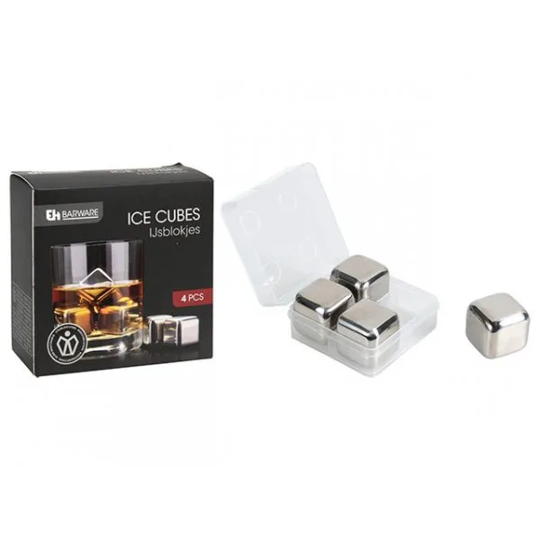 Cubulete pentru racirea bauturilor EH 4buc in cutie, inox Cubulete pentru racirea bauturilor EH 4buc in cutie, inox