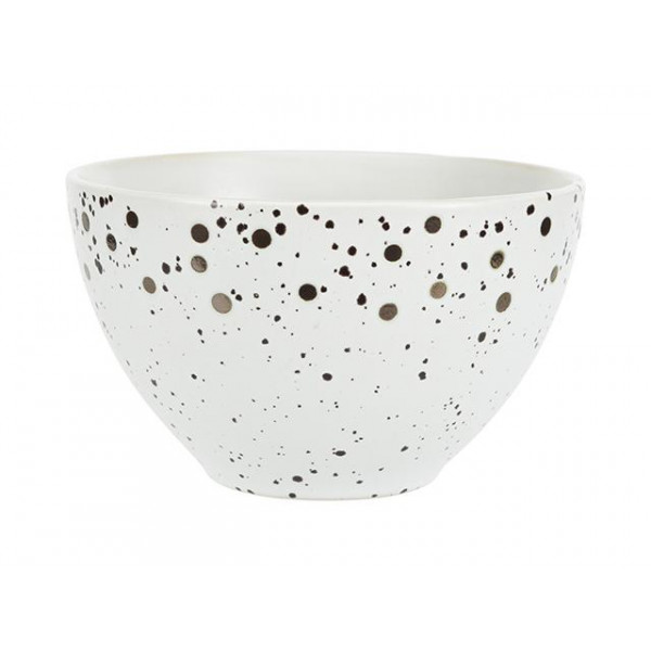 Салатница керамическая 14.5cm Metallic Speckle "Горох", белая Салатница керамическая 14.5cm Metallic Speckle "Горох", белая