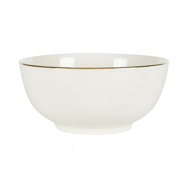 Salatier? din ceramic? 19cm, cu bordur? aurie, alb? Salatier? din ceramic? 19cm, cu bordur? aurie, alb?