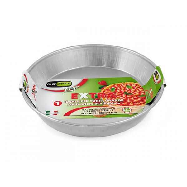Forme din aluminiu GioStyle 1buc, 350µm, D24X4cm, pentru tort Forme din aluminiu GioStyle 1buc, 350µm, D24X4cm, pentru tort