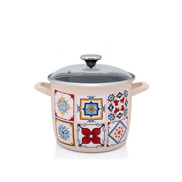 Кастрюля эмалированная Imperial 20cm, 5.1l, крышка стекло Кастрюля эмалированная Imperial 20cm, 5.1l, крышка стекло