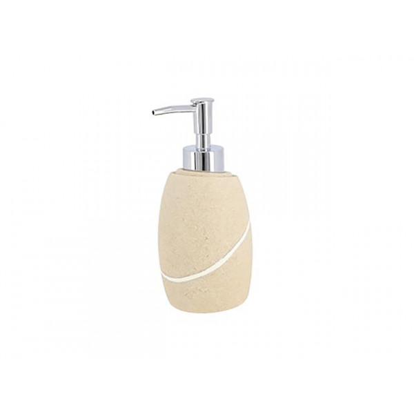 Dozator pentru săpun Tendance Stone Effect 240ml, bej, din polirezin Dozator pentru săpun Tendance Stone Effect 240ml, bej, din polirezin