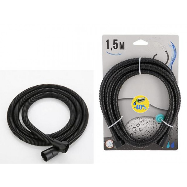 Furtun pentru duș Tendance 1.5cm, negru, inox Furtun pentru duș Tendance 1.5cm, negru, inox
