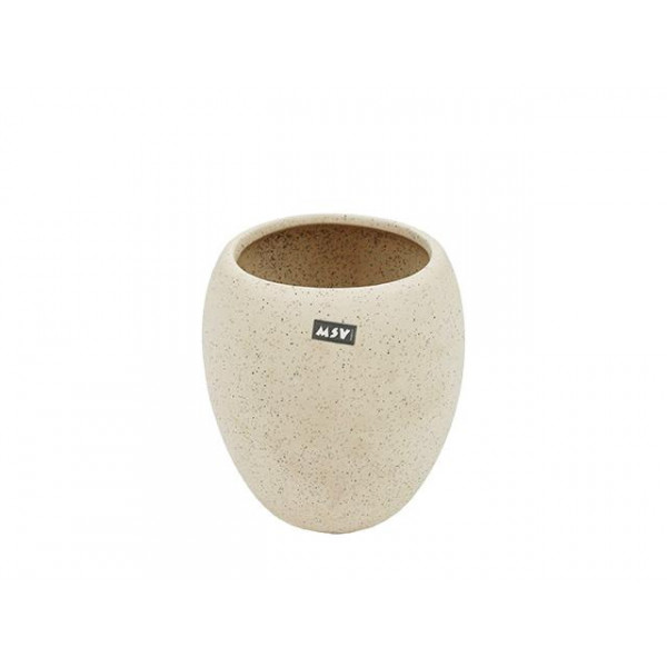 Păhar pentru periuțe de dinți MSV Mati, albă din ceramică Păhar pentru periuțe de dinți MSV Mati, albă din ceramică