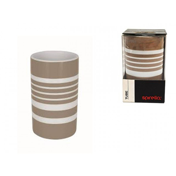Păhar pentru perii de dinți Spirella, bej, din ceramică Păhar pentru perii de dinți Spirella, bej, din ceramică
