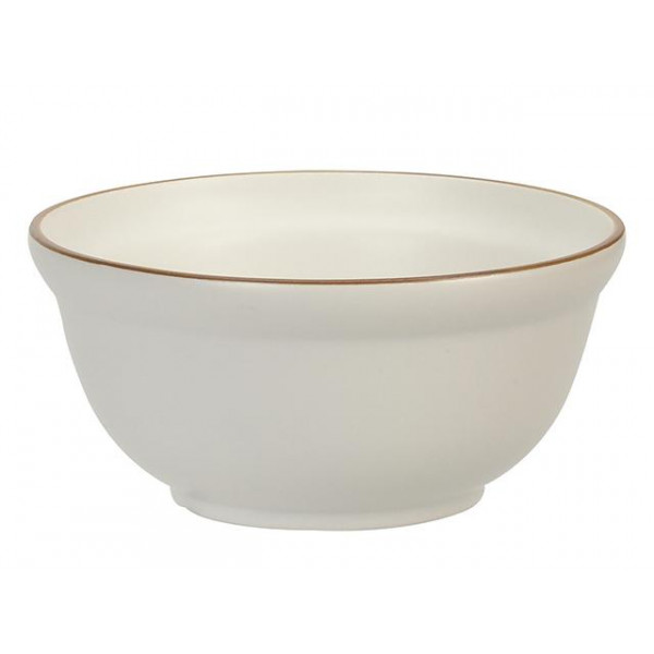 Bol din por?elan 11cm 275ml Brown Rim Bol din por?elan 11cm 275ml Brown Rim