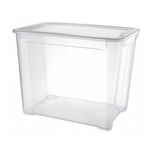 Контейнер с крышкой Econova Cristal 70l, 55.5X39X43.5cm, прозрачный Контейнер с крышкой Econova Cristal 70l, 55.5X39X43.5cm, прозрачный