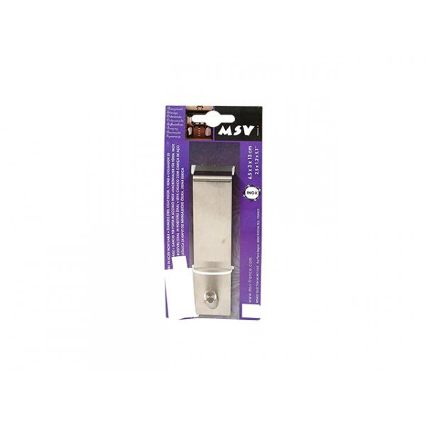 Cuier suspendabil pe usa MSV 6.5X3X13cm, inox Cuier suspendabil pe usa MSV 6.5X3X13cm, inox