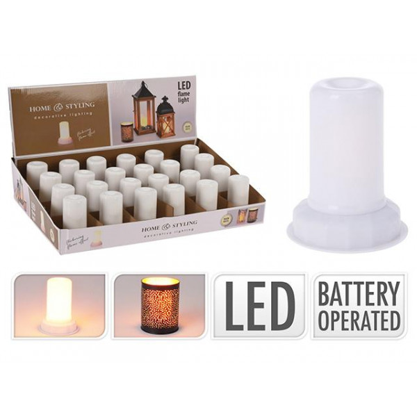 Свеча LED для подсвечников 7.5X7.5X9сm, эффект пламени Свеча LED для подсвечников 7.5X7.5X9сm, эффект пламени