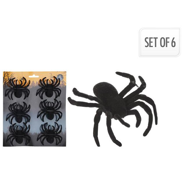 Набор пауков Halloween 6шт 7cm Набор пауков Halloween 6шт 7cm