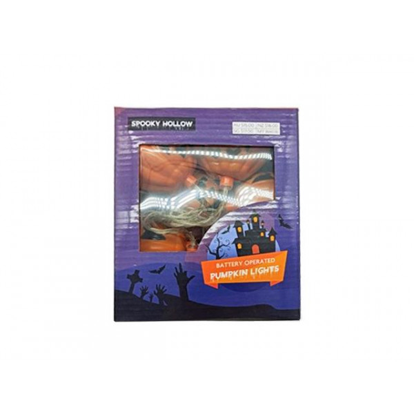 Ghirlanda luminoasa Halloween "Dovleac" 9LED, 1.65m