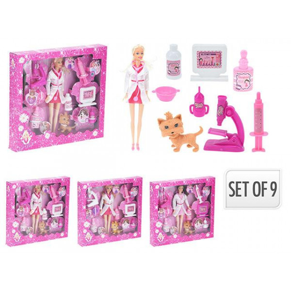 Set Papusa asistenta medicala + accesorii